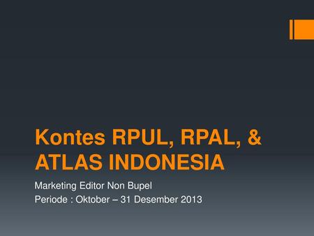 Kontes RPUL, RPAL, & ATLAS INDONESIA