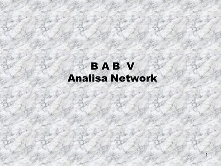 B A B V Analisa Network.