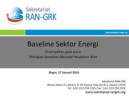 Baseline Sektor Energi