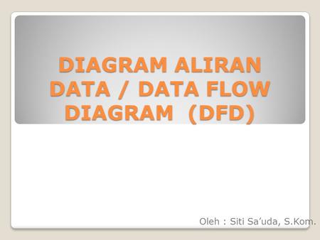 DIAGRAM ALIRAN DATA / DATA FLOW DIAGRAM (DFD)