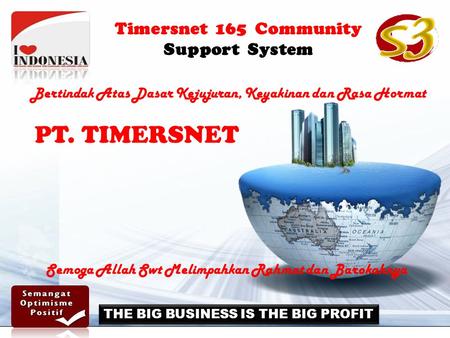 PT. TIMERSNET Timersnet 165 Community Support System