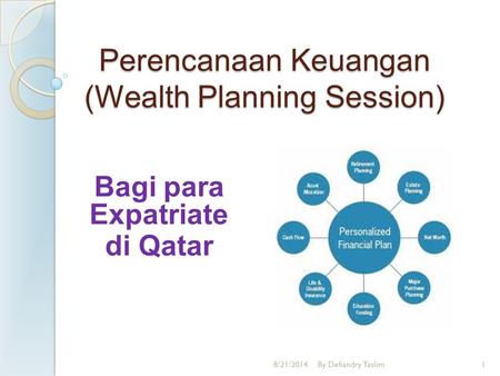 Perencanaan Keuangan (Wealth Planning Session) Bagi para Expatriate di Qatar 8/21/2014By Defiandry Taslim1.