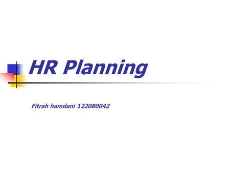 HR Planning Fitrah hamdani 122080042.