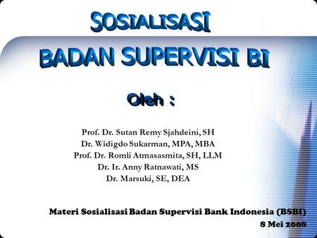Presentasi Sosialisasi BSBI