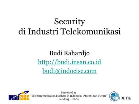 Security di Industri Telekomunikasi