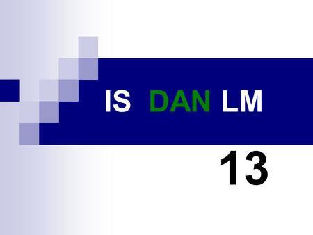 IS DAN LM 13.