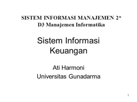 Sistem Informasi Keuangan