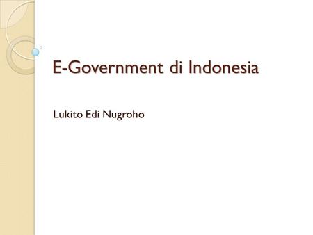 E-Government di Indonesia