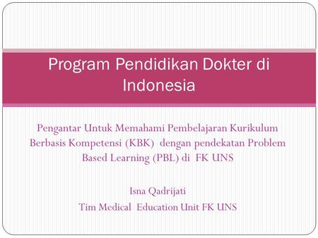 Program Pendidikan Dokter di Indonesia