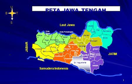 PETA JAWA TENGAH U B T S JATIM Laut Jawa JABAR . Samudera Indonesia