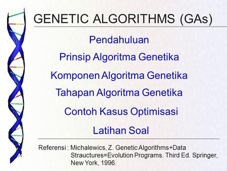 GENETIC ALGORITHMS (GAs)