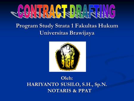 Program Study Strata 1 Fakultas Hukum Universitas Brawijaya