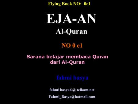 Sarana belajar membaca Quran fahmi telkom.net