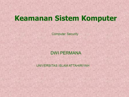 Keamanan Sistem Komputer