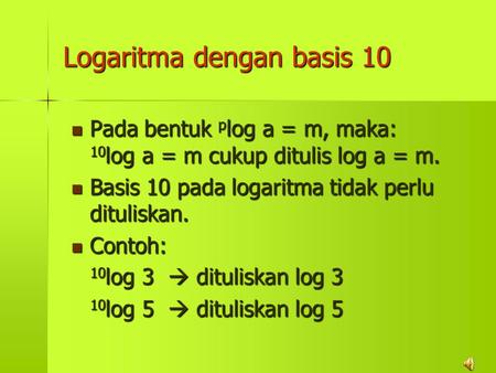 Logaritma dengan basis 10