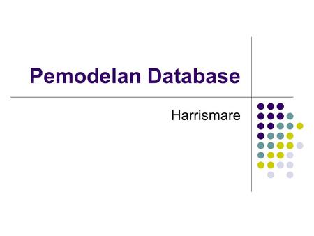Pemodelan Database Harrismare.