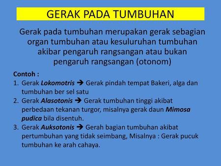 Chapter 8 Gerak Pada Tumbuhan Ppt Download