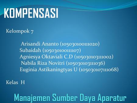 Manajemen Sumber Daya Aparatur