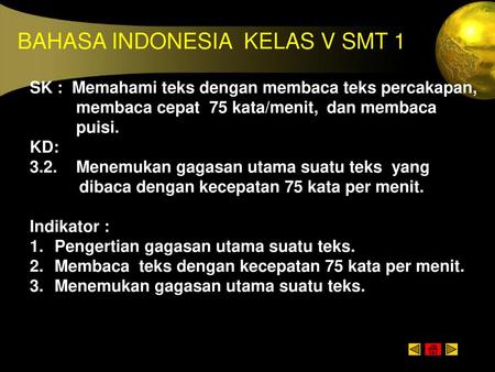 BAHASA INDONESIA KELAS V SMT 1