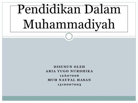 Pendidikan Dalam Muhammadiyah