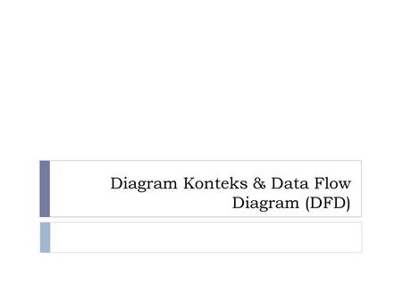 Diagram Konteks & Data Flow Diagram (DFD)