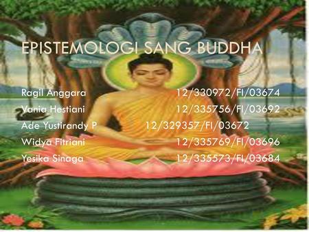 Epistemologi SANG BUDDHA