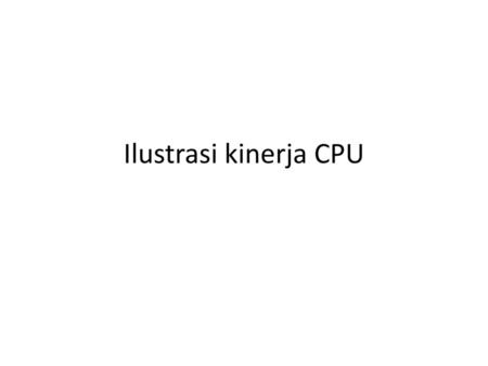 Ilustrasi kinerja CPU.