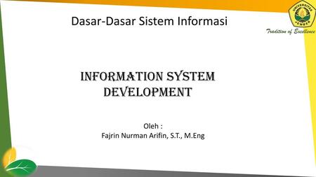 Dasar-Dasar Sistem Informasi
