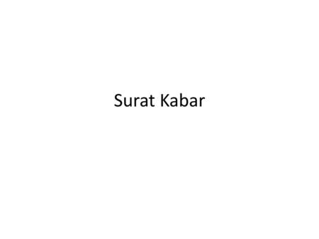 Surat Kabar.