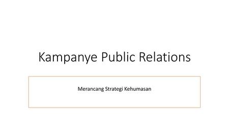 Kampanye Public Relations