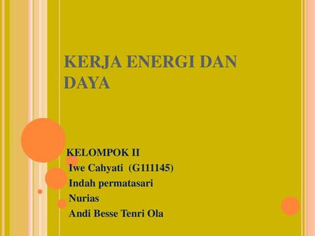 Usaha Dan Energi Oleh Manna Wassalwa Ppt Download