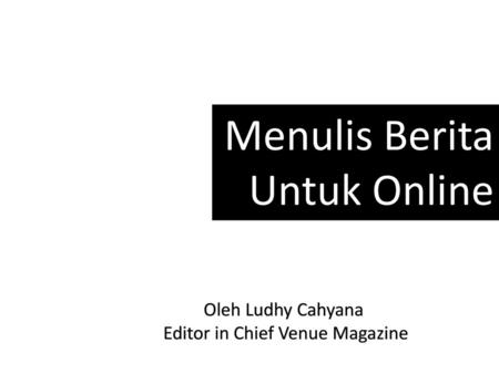 Editor in Chief Venue Magazine