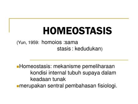 Apakah maksud homeostasis