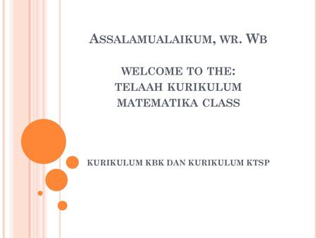 Telaah Kurikulum Fitria Yuniasih Ppt Download