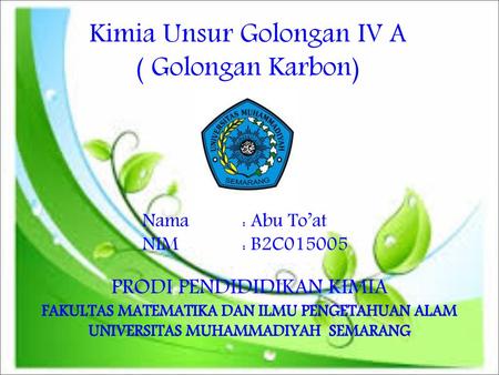 Kimia Unsur Golongan IV A ( Golongan Karbon)