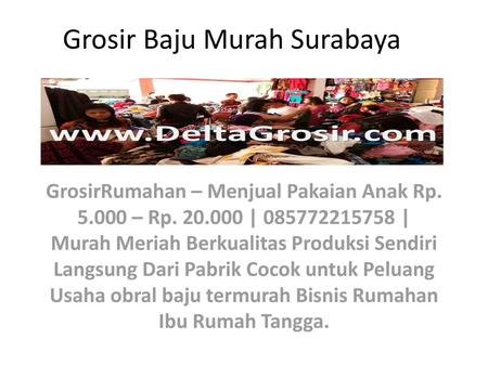 Grosir Baju Murah Surabaya