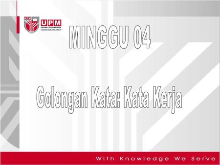 Golongan Kata: Kata Kerja