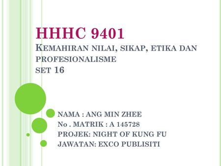 HHHC 9401 Kemahiran nilai, sikap, etika dan profesionalisme set 16