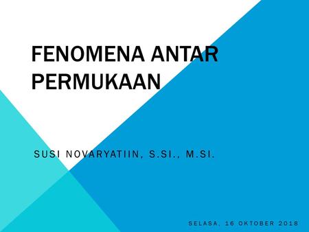 FENOMENA ANTAR PERMUKAAN