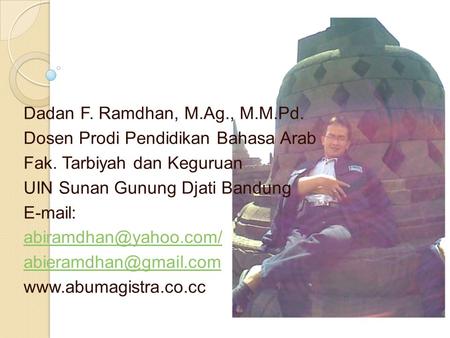 Dadan F. Ramdhan, M.Ag., M.M.Pd.
