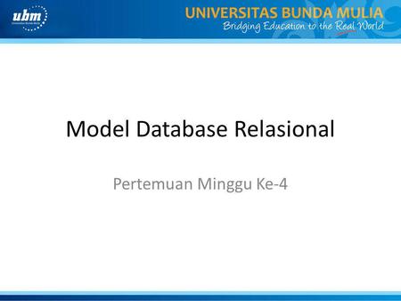 Model Database Relasional