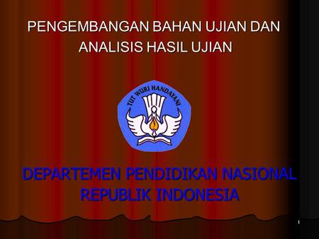 DEPARTEMEN PENDIDIKAN NASIONAL REPUBLIK INDONESIA