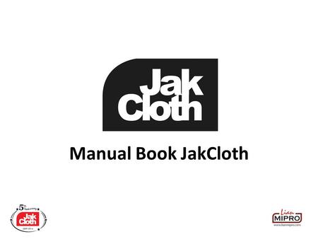 Manual Book JakCloth.