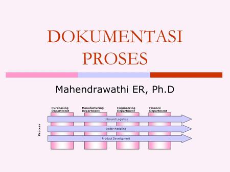 DOKUMENTASI PROSES Mahendrawathi ER, Ph.D Purchasing Department