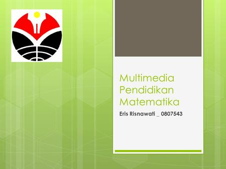 Multimedia Pendidikan Matematika