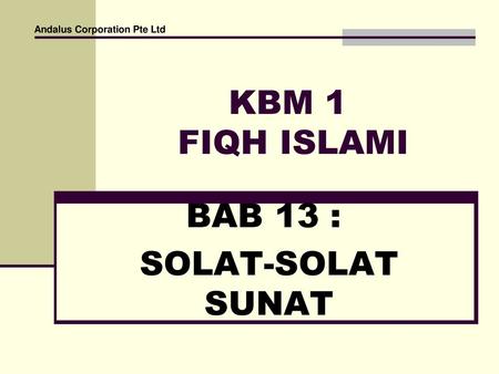 Bab 6 Salat Sunah Ppt Download