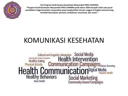 Visi Program Studi Sarjana Kesehatan Masyarakat FIKES UHAMKA:
