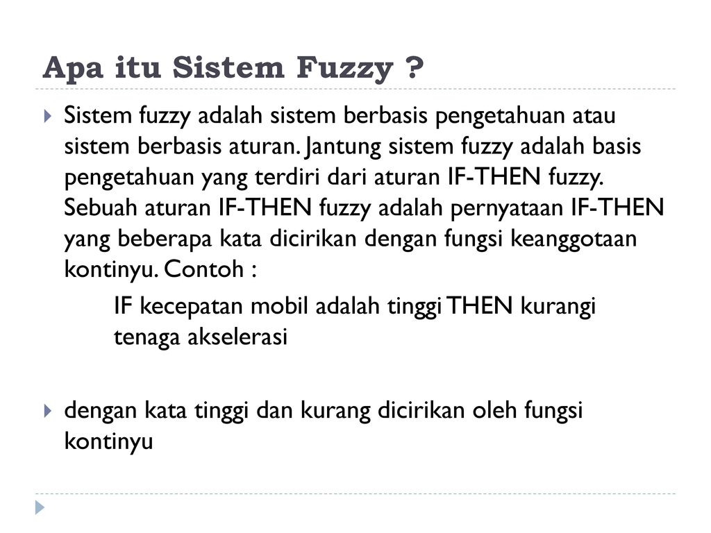 Apa itu Sistem Fuzzy