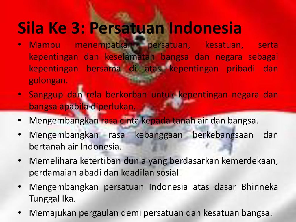 Sila Ke 3: Persatuan Indonesia