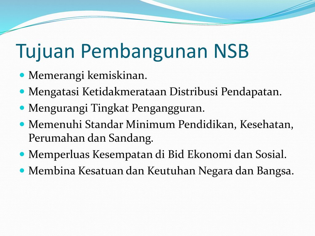 Tujuan Pembangunan NSB